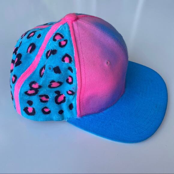 Lids Custom Tie Dye Animal Print Cap Pink Blue - Picture 1 of 6